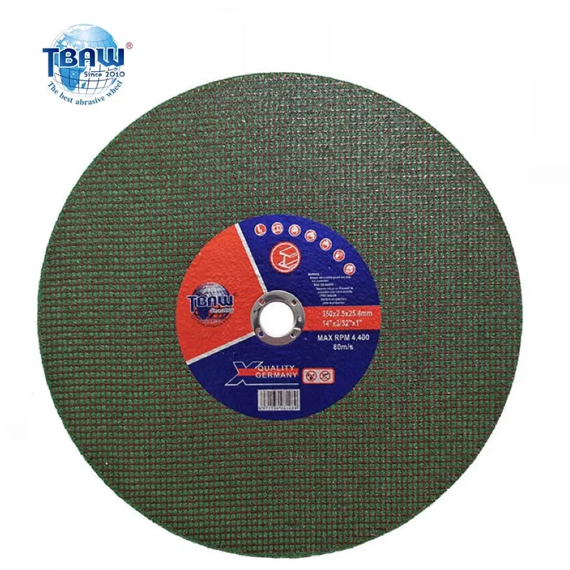 Factory 350*30*25mm Big Size Single Net Cutting Disc Cut off Wheel for Metal Stainless Steel