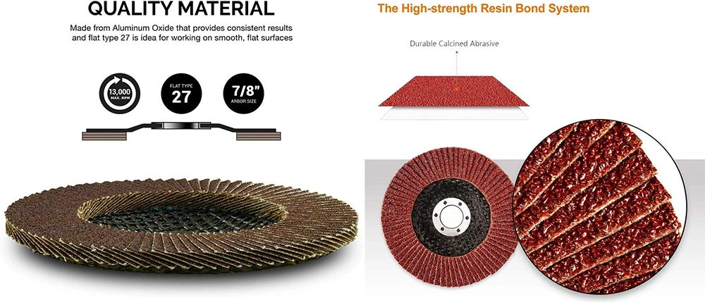 Aluminum Oxide Flap Disc Sanding Grinding Wheels Discs Applicable to Metal Carbon Steel