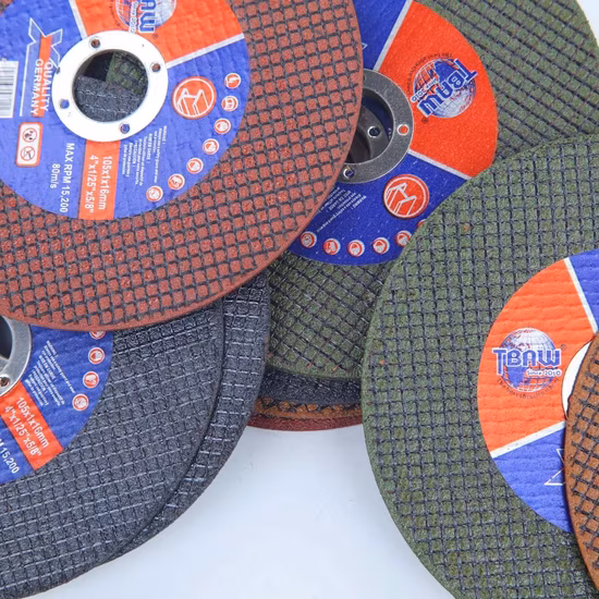 Discos de corte abrasivos de 105mm, 115mm, 125mm para corte de metal/inox